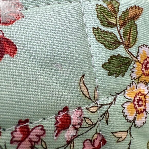 WAVERLY Table Runner Mint Green Red Floral Reversible 34" Long Cotton Quilted - Picture 8 of 8